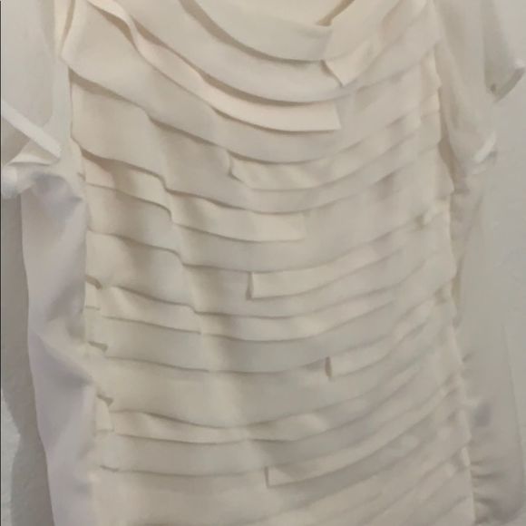 Jaclyn Smith cream chiffon blouse-M - Picture 4 of 6